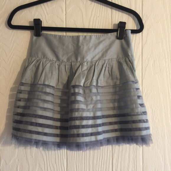 Free People Dresses & Skirts - Free People 🖤 Dusty Blue Tulle Mini Skirt